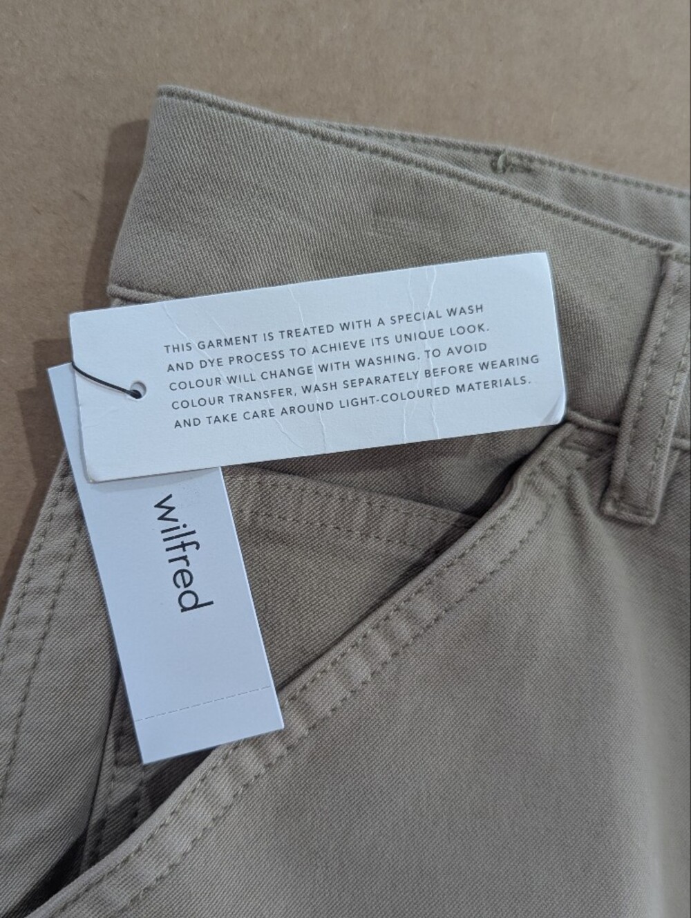 Wilfred Free Aritzia Pants "Brennan" Taupe Tan Carpenter Trousers Sz 12 *NWT - Picture 5 of 14